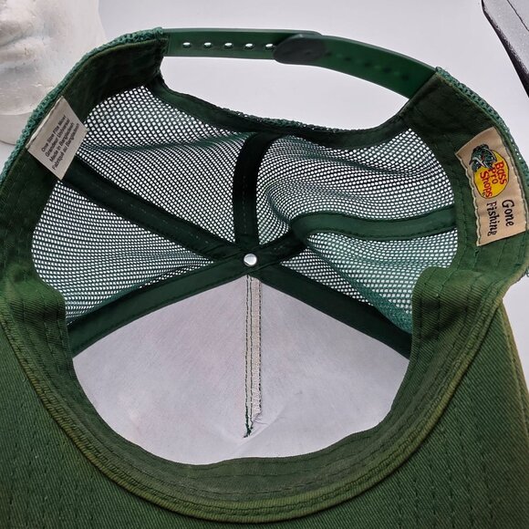 Bass Pro Shops Green Trucker Hat With Mesh Back Snapback Outdoor Fishing - Picture 10 of 10